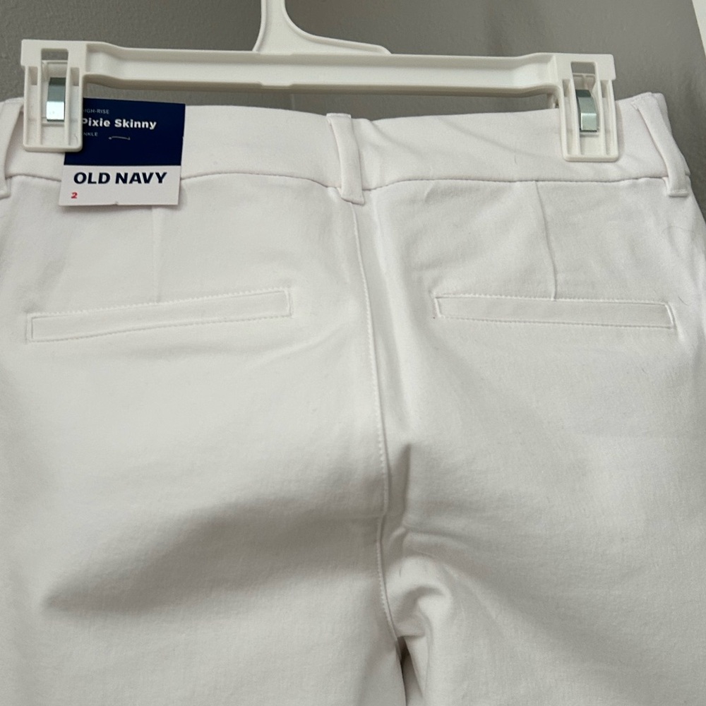 White ankle pants